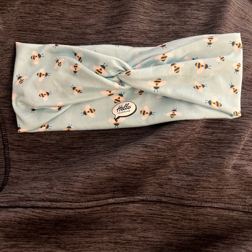 Hello Headband twist band bumble bees